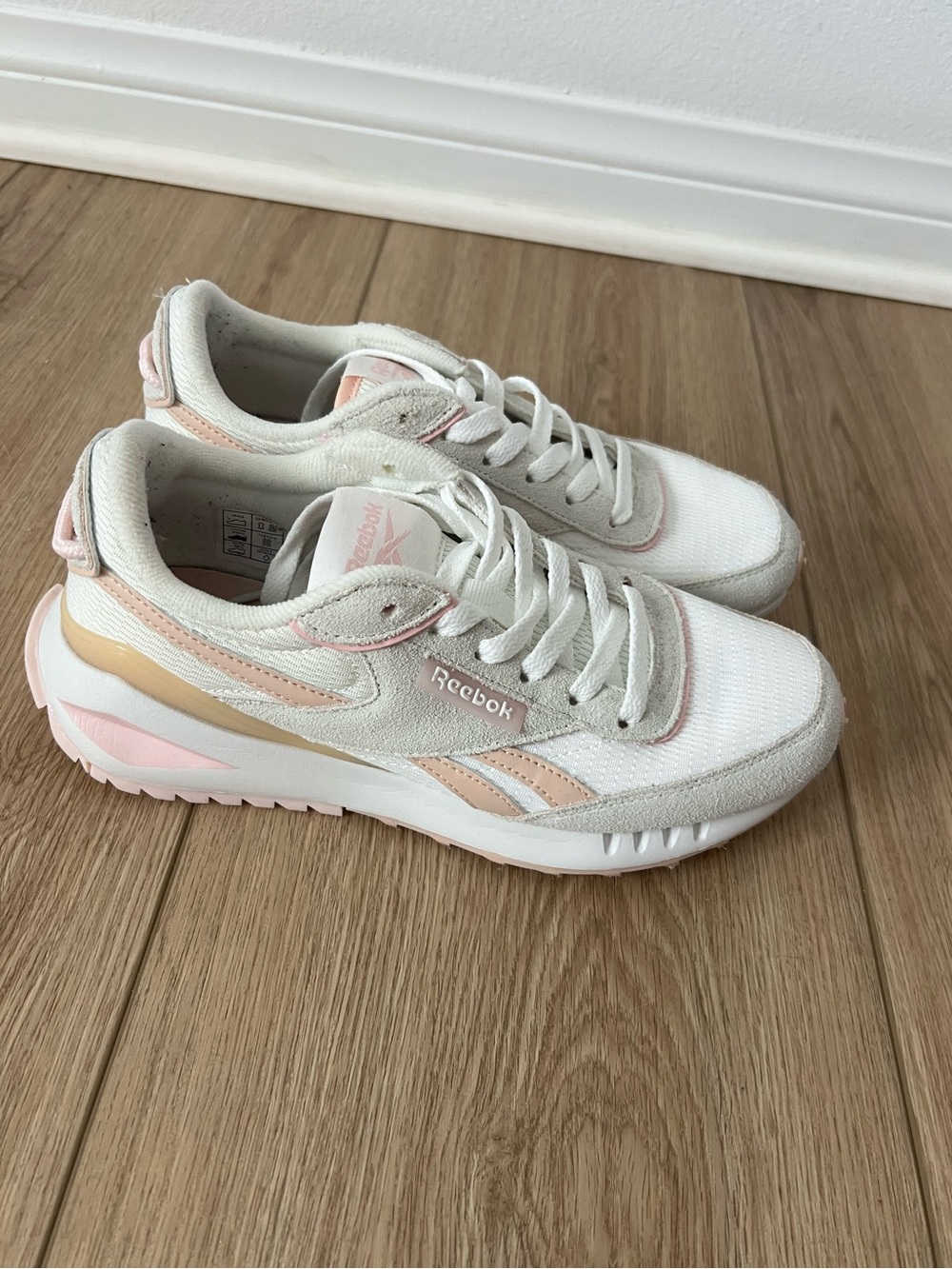 Reebok Women's Sneakers in White, Blush and Tan